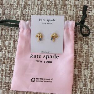 Kate Spade Gold rain or shine ear rings nwot